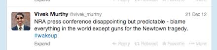 vivek h. murthy bias view of guns