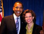 Michelle Nunn and Barack Obama