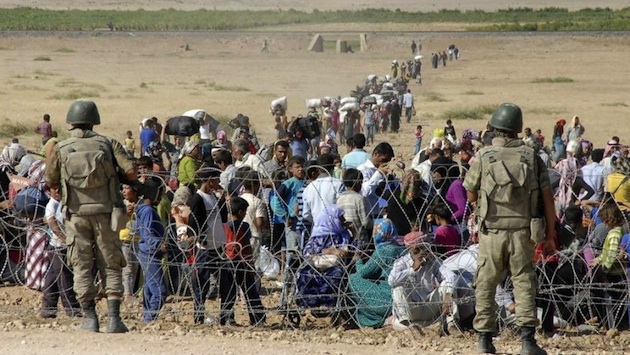 Kobani Syria refugees fleeing from ISIS