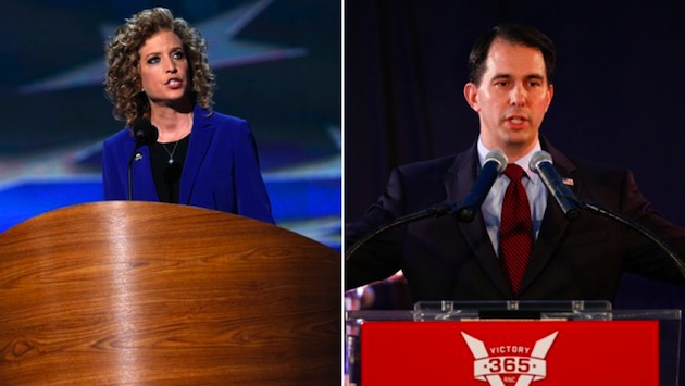 Wasserman-Schultz-Scott-Walker-AP-split