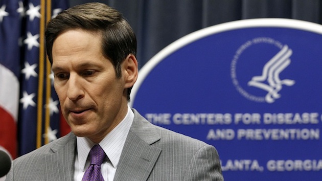 CDC Director, Dr. Thomas Frieden, speaks at the CDC headquarters in Atlanta