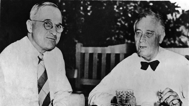 HARRY TRUMAN ET FRANKLIN ROOSEVELT EN 1945