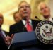 U.S. Senate Majority Leader Mitch McConnell (R-KY) speaks during a news conference following party policy lunch meeting at the U.S. Capitol in Washington