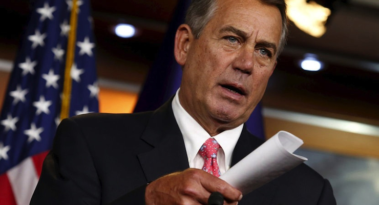 Image: U.S. House Speaker John Boehner (R-OH) speaks at a news conference on Capitol Hill in Washington