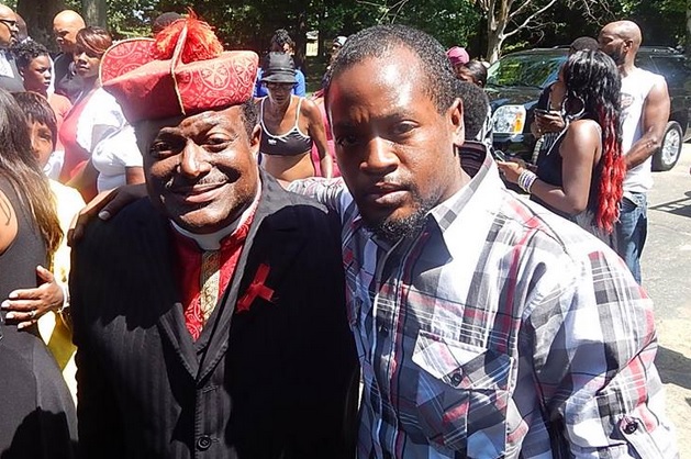 Johnson-Shanks at Michael Brown’s burial, Aug. 25, 2014. (Facebook)