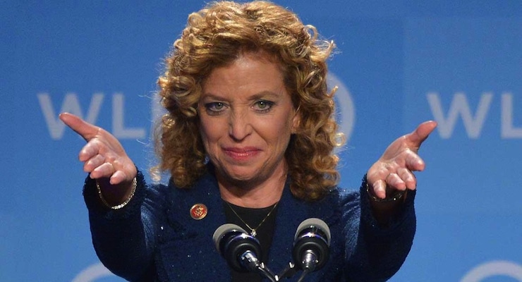 DNC Chair Rep. Debbie Wasserman Schultz, D-FL, speaks at the Democratic National Committee's Womens Leadership Forum Issues Conference in Washington, DC on September 19, 2014. AFP PHOTO/Mandel NGAN (Photo credit should read MANDEL NGAN/AFP/Getty Images)