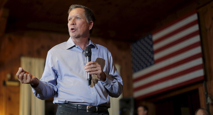 U.S. Republican presidential candidate and Ohio Governor Kasich holds a campaign town hall meeting in Peterborough