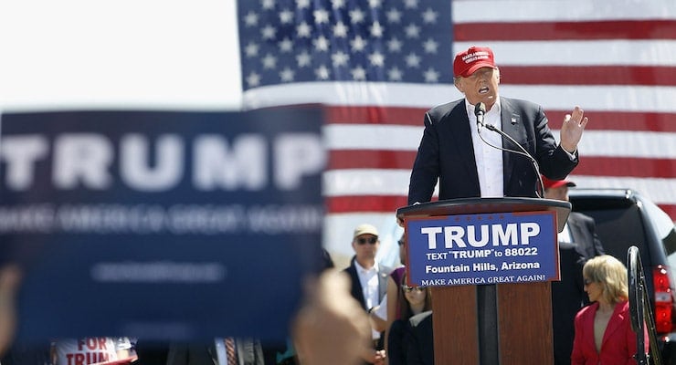 Republican Presidential Candidate Donald Trump Holds Rally In Phoenix