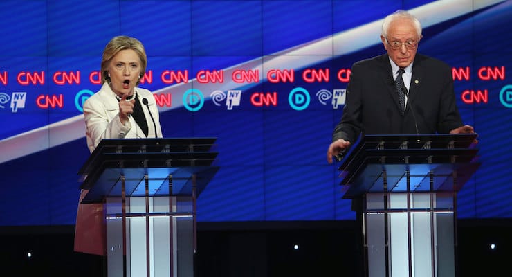 Hillary-Clinton-Bernie-Sanders-CNN-Dem-Debate-NY