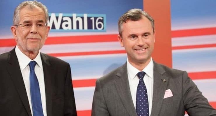 Austrian Presidential candidates, Alexander Van der Bellen, left, and Norbert Hofer, right. (Photo: EPA)
