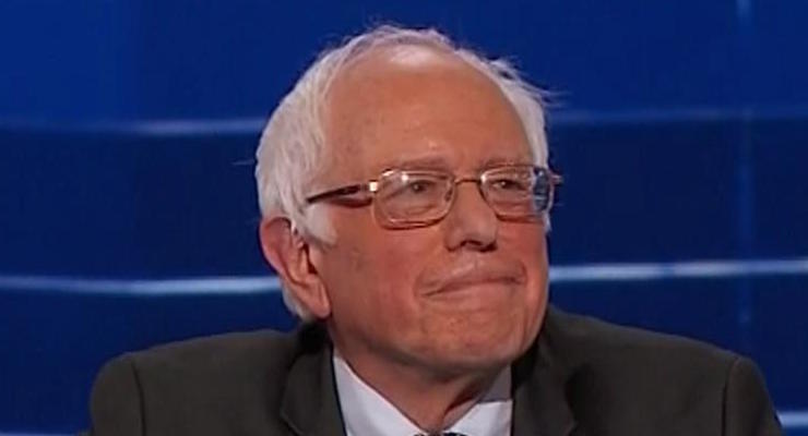 Vermont Sen. Bernie Sanders speaks to the Democratic National Convention in Philadelphia.