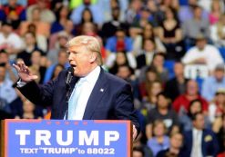 MARCH 09, 2016 - Republican presumptive nominee Donald J. Trump speaks to a crowd of supporters in Fayetteville, NC.