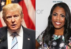 Donald J. Trump, left, the Republican nominee for president, and Omarosa Manigault, right, the director of African-American outreach for the Trump Campaign.