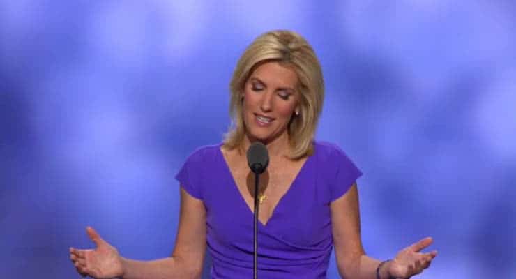 Conservative talk radio host Laura Ingraham speaks at the Republican National Convention at the Quicken Loans Arena in Cleveland, Ohio. (Photo: People's Pundit Daily)
