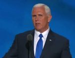 Indiana Gov. Mike Pence addresses the 2016 Republican National Convention at the Quicken Loans Arena in Cleveland, Ohio.