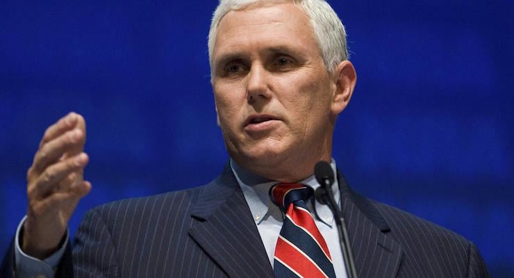 Indiana Gov. Mike Pence, the 2016 Republican vice presidential nominee.