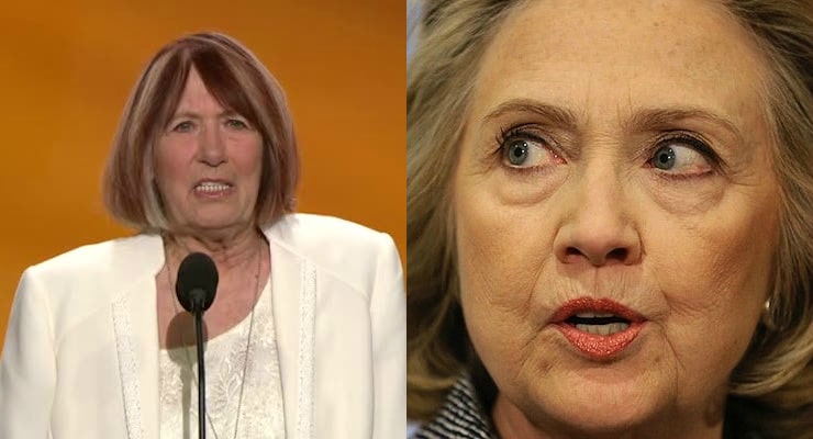 Pat Smith, left, the mother of Sean Smith, who died during the attack at the U.S. Consulate in Benghazi in 2012, speaks at the 2016 Republican National Convention. State Department headquarters, right, in D.C., left, and, right, Hillary Rodham Clinton speaks to the reporters at United Nations headquarters on Tuesday, March 10, 2015. (Photos: PPD/AP/Seth Wenig)
