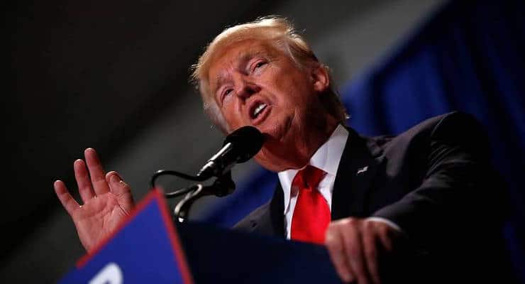 Republican U.S. presidential nominee Donald Trump speaks at a campaign rally at Blair County Convention Center in Altoona, Pa. (PHOTO: REUTERS)