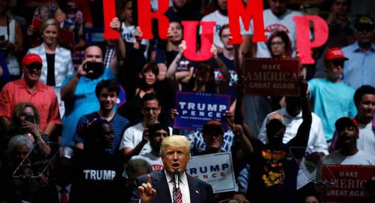 Republican presidential nominee Donald Trump speaks during a campaign rally in Austin, Texas, on Tuesday. (PHOTO: CARLO ALLEGRI/REUTERS)