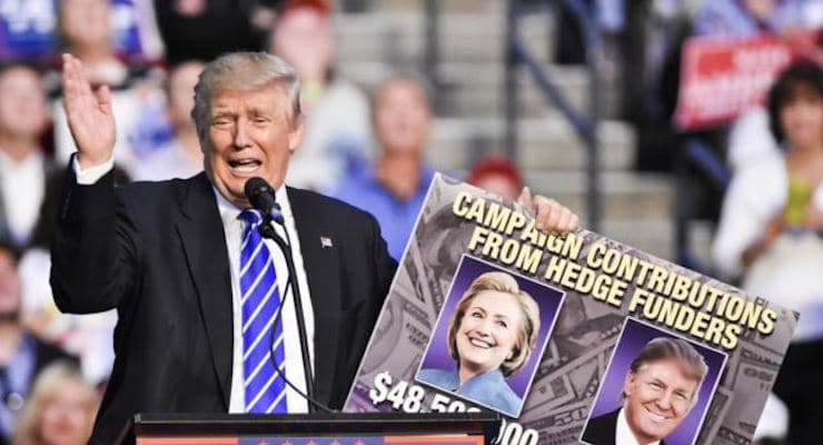 Republican presidential candidate Donald Trump speaks to supporters during a campaign rally in Fort Lauderdale, Florida, on August 10.