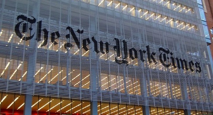 New York Times (NYT) building in New York City. (PHOTO: REUTERS)