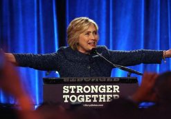 Democratic presidential candidate Hillary Clinton speaks at an LGBT fundraiser in New York City. (Photo: AP)
