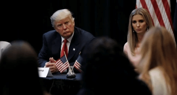 Republican presidential candidate Donald Trump and his daughter, Ivanka Trump, at a campaign event in Virginia Beach, Va. (Photo: Reuters)