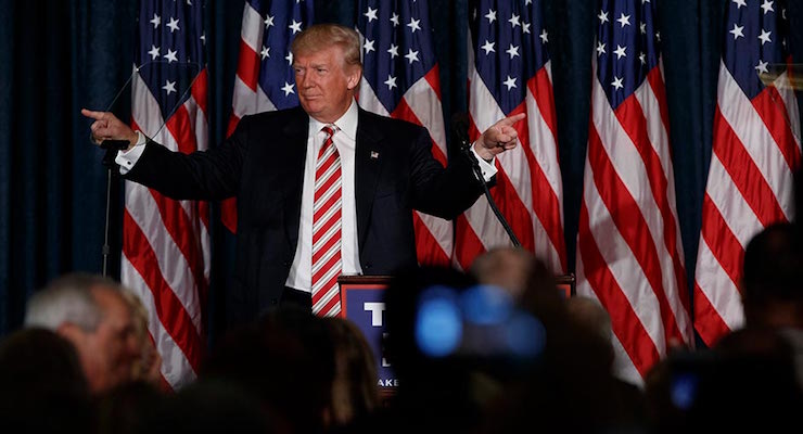 Donald J. Trump spoke about national defense at the Union League of Philadelphia on Wednesday. (Photo: Associated Press/AP)