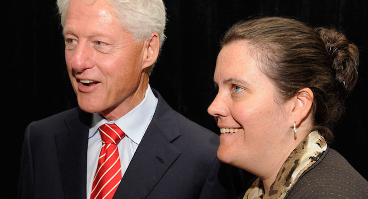 Laura Graham served as Bill Clinton's chief of staff during his post-presidency; she was also chief operating officer of the Clinton Foundation. Here, Graham and Clinton are pictured after a campaign rally for then-Congressman Michael McMahon, held at Wagner College, in September 2010.