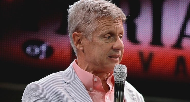 Libertarian Party candidate and former New Mexico Gov. Gary Johnson.