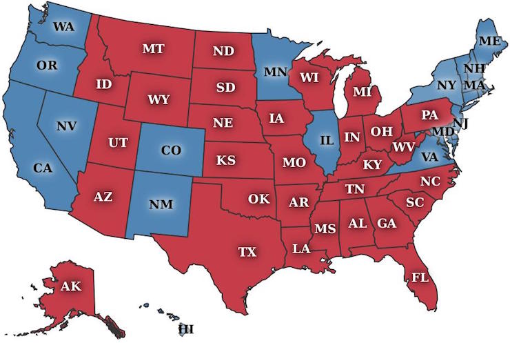 Final PPD Final State Projections and Results: Trump vs. Clinton vs. Johnson vs. Stein