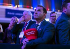 Supporters of Republican presidential candidate Donald Trump watch election results during an election night rally, Nov. 8, 2016, in New York. (Photo: AP/Associated Press)