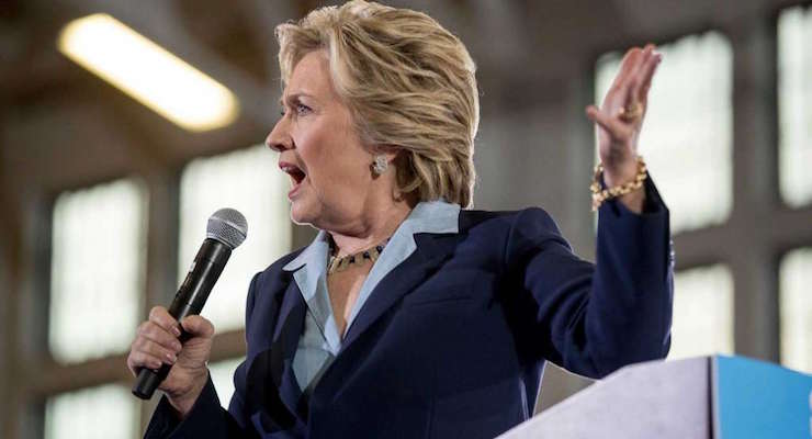 Democratic presidential candidate Hillary Clinton speaks at a rally at Goodyear Hall and Theater in Akron, Ohio, Monday, Oct. 3, 2016. (Photo: AP/Associated Press)