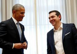 U.S. President Barack Obama meets with Greek Prime Minister Alexis Tsipras at Maximos Palace in Athens, Greece November 15, 2016. (PHOTO: REUTERS)