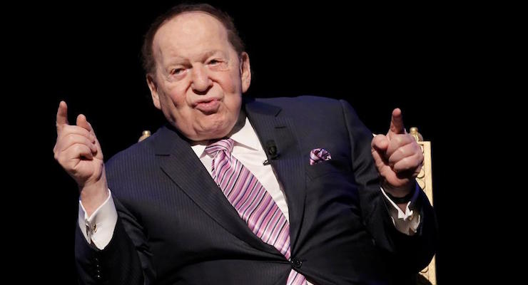 U.S. billionaire Sheldon Adelson speaks during a press conference for the opening of Parisian Macao in Macau, Tuesday, Sept. 13, 2016. Adelson was set to throw open the doors Tuesday to the French-themed Parisian Macao, the mogul's fifth property in the former Portuguese colony. (AP Photo/Kin Cheung)