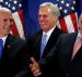 Republican vice presidential nominee Mike Pence (L-R), Representative Kevin McCarthy (R-CA) and U.S. House Speaker Paul Ryan (R-WI) laugh when a reporter Ryan called on began to ask Pence a question about his criticism of Donald Trump, during a joint news conference. (PHOTO: REUTERS)