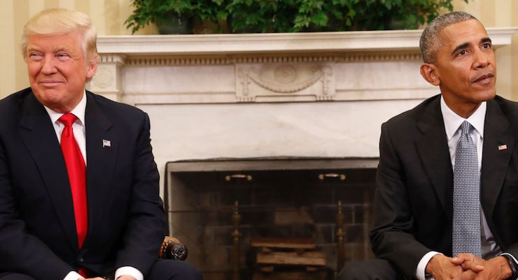 President-Elect Donald J. Trump meets with President Barack Obama in the Oval Office on November 10, 2016. (Photo: AP)