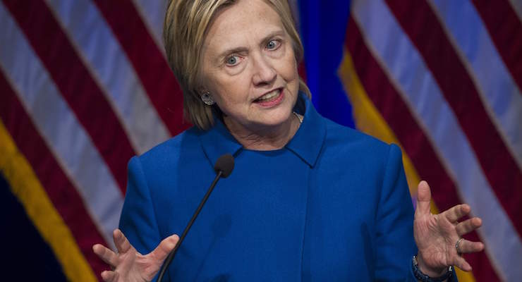 Hillary Clinton addresses the Children's Defense Fund's Beat the Odds celebration at the Newseum in Washington, Nov. 16, 2016. (AP Photo)