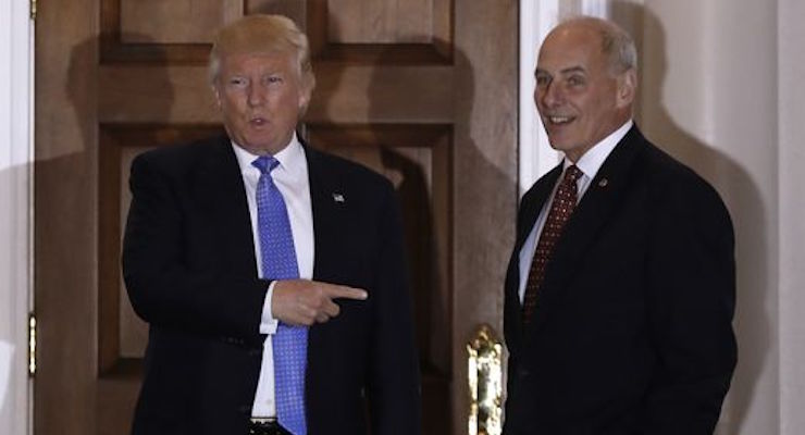 John Kelly Donald Trump prospective cabinet members at Trump International Golf Club, New Jersey, on Nov. 20, 2016 (Photo: AP)