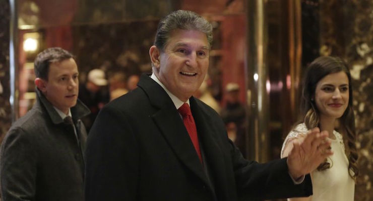 Sen. Joe Manchin, D-W.V., arrives at Trump Tower to discuss working with Republicans on repealing and replacing President Barack Obama's signature health care law, known as ObamaCare. (Photo: AP)
