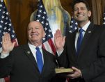 House Speaker Paul Ryan, R-Wis., administers the House oath of office to Rep. Kevin Brady, R-Texas, during a mock swearing in ceremony on Capitol Hill, Tuesday, Jan. 3, 2017, in Washington. (Photo: AP)