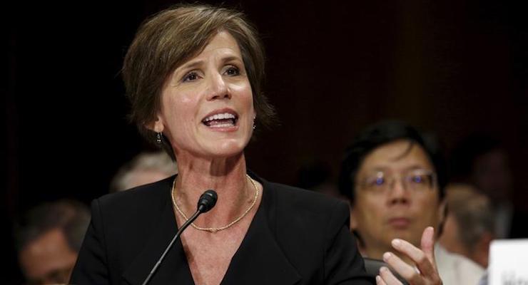 Then-U.S. Deputy Attorney General Sally Quillian Yates testifies during a Senate Judiciary Committee hearing on ''Going Dark: Encryption, Technology, and the Balance Between Public Safety and Privacy'' in Washington July 8, 2015. (Photo: Reuters)