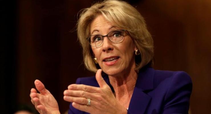 Betsy DeVos testifies before the Senate Health, Education and Labor Committee confirmation hearing to be next Secretary of Education on Capitol Hill in Washington, U.S., January 17, 2017.