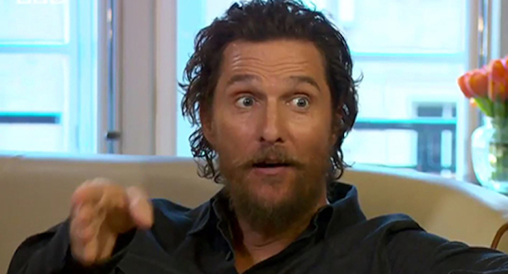 Matthew McConaughey called for Hollywood celebrities and leftwing protestors who oppose him to get behind President Donald J. Trump and give him a chance.