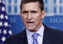 National Security Adviser Michael Flynn puts Iran 'on notice' during a press conference in response to a missile launch. (Photo: AP)