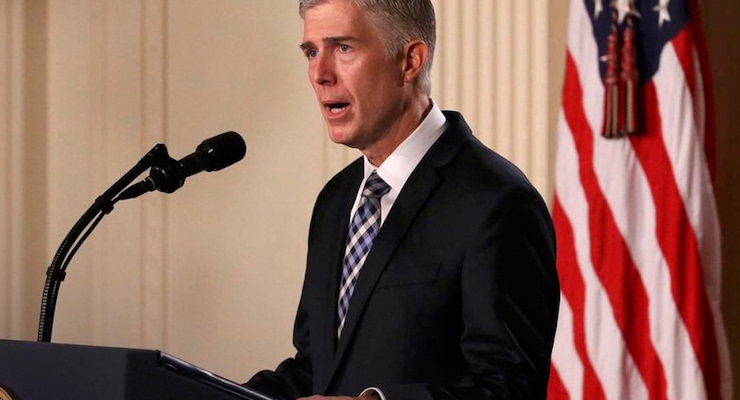 Judge Neil Gorsuch speaks after he is nominated by President Donald J. Trump for the U.S. Supreme Court on January 31, 2017.