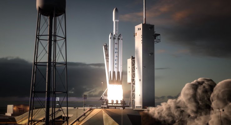 The launch of the SpaceX Falcon Heavy depicted in illustration. (Photo: SpaceX)