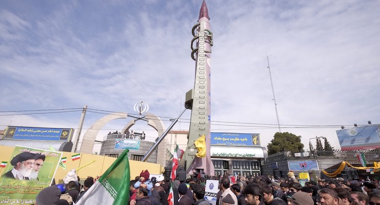 An Iranian Emad missile is displayed during a ceremony marking the 37th anniversary of the Islamic Revolution, in Tehran February 11, 2016. (Photo: Reuters)