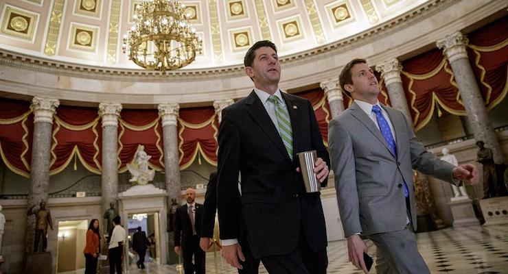 House Speaker Paul Ryan, R-Wis., arrives on Capitol Hill in Washington, Friday, March 24, 2017. (Photo: AP)