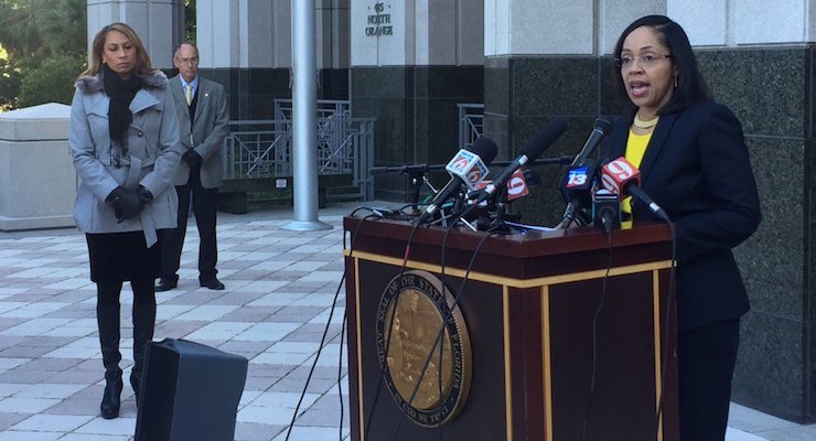 State Attorney Aramis Ayala, of the 9th circuit in Florida, at a press conference on March 16, 2017. (Photo: AP)